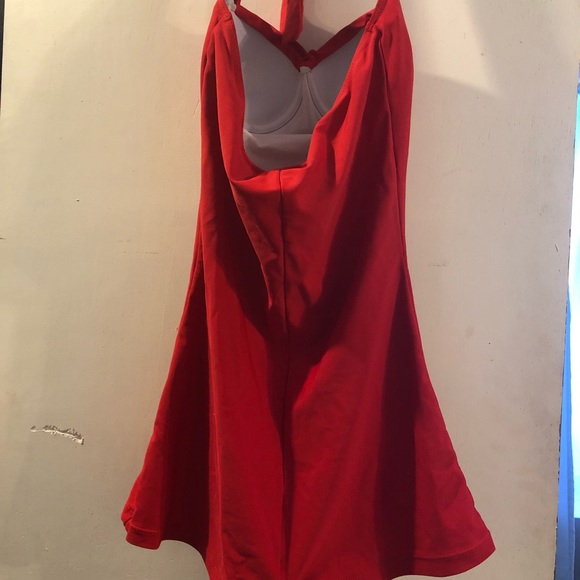 red one piece 50’s style swimsuits. - Picture 3 of 5